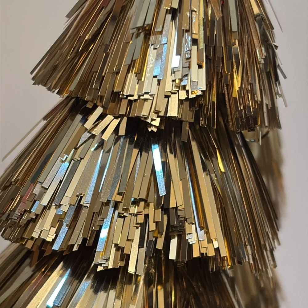 Gold Tinsel Tree Picks Set of 18 Gold Christmas Trees Pics Gold Tinsel Floral